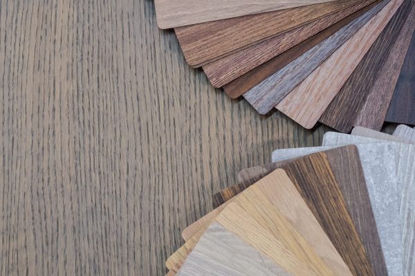 Wooden samples for floor laminate or furniture in home or commercial building.Small color sample boards. Image for design
