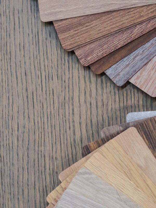 Wooden samples for floor laminate or furniture in home or commercial building.Small color sample boards. Image for design