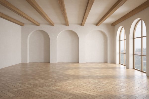 Empty interior room boho style 3 d illustration
